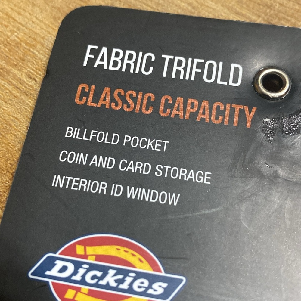 Dickies black fabric trifold wallet - Picture 4 of 5